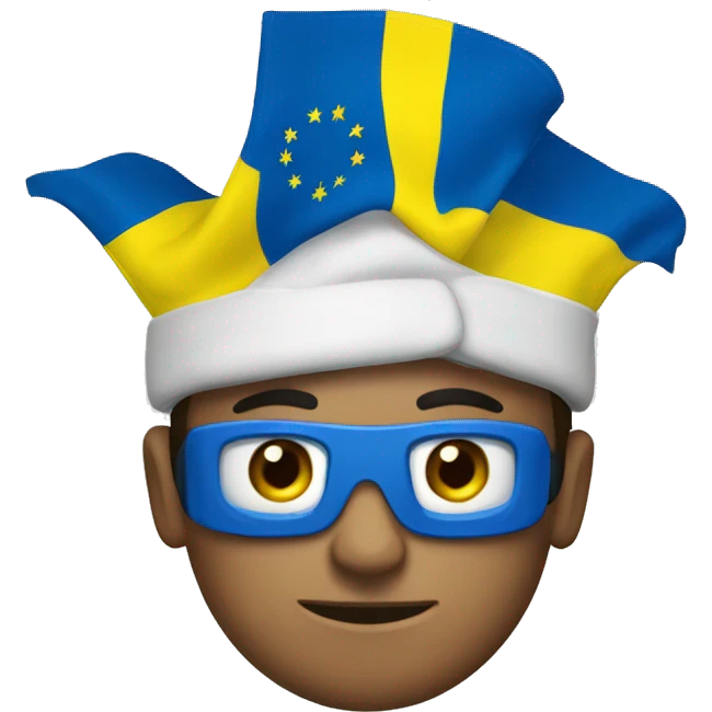Zelenskii with Ukraine flag  emoji