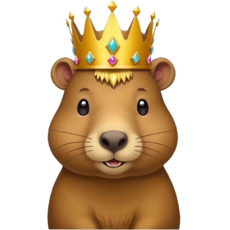 capybara with crown emoji