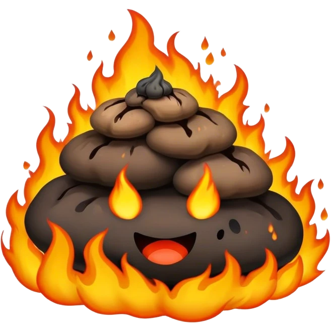 Poo on fire  emoji