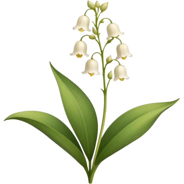 Beige Lily of the valley flower emoji
