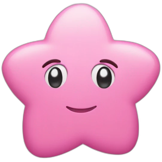 Une étoile couleur rose emoji
