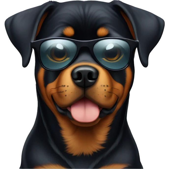 Rottweiler with sunglasses  emoji