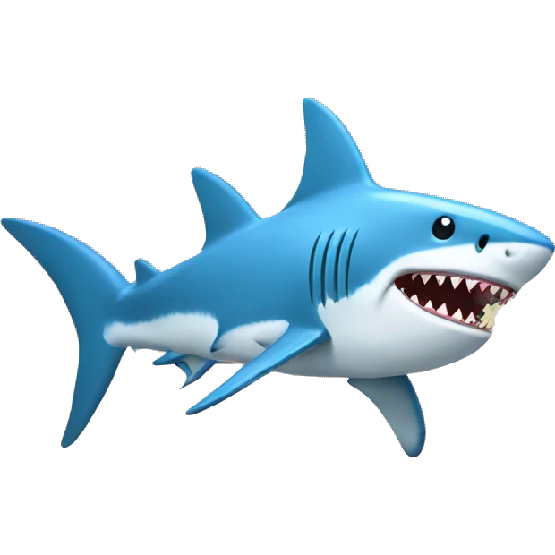 shark with a water gun emoji