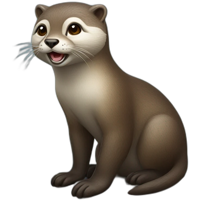 Chat sur une loutre emoji