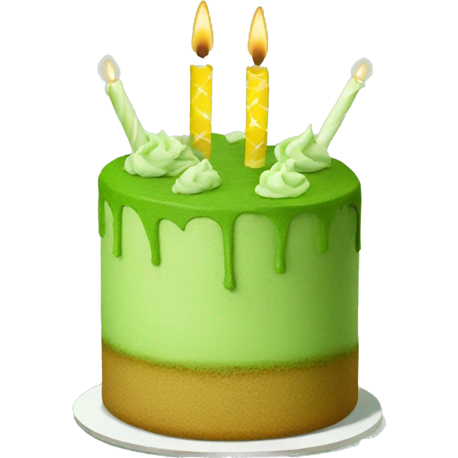 matcha birthday cake emoji