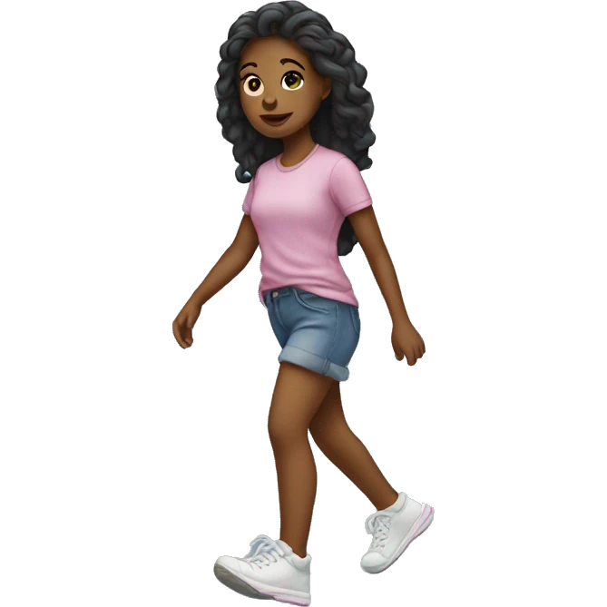 girl moonwalking emoji