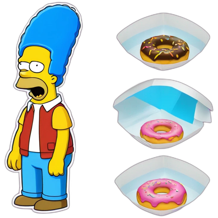Homer simpson mange un donuts emoji