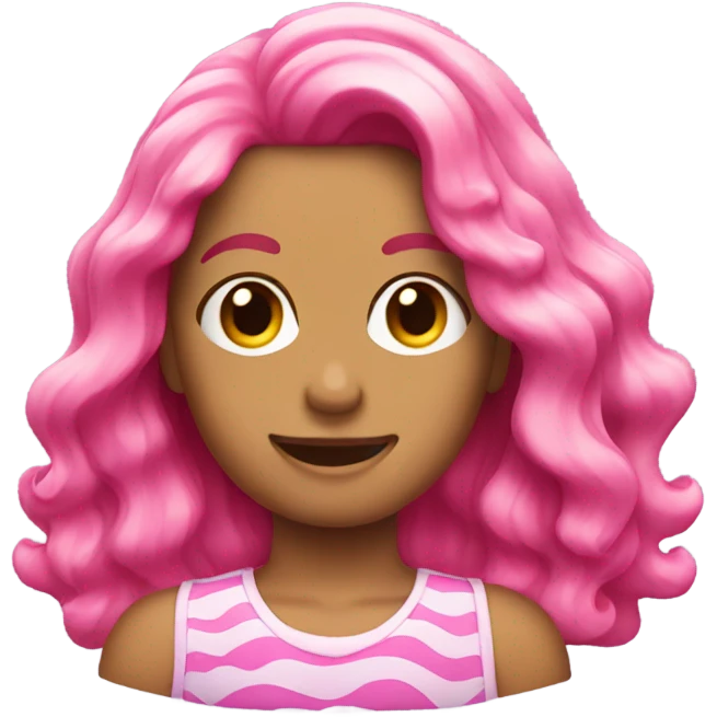pink beach waves emoji
