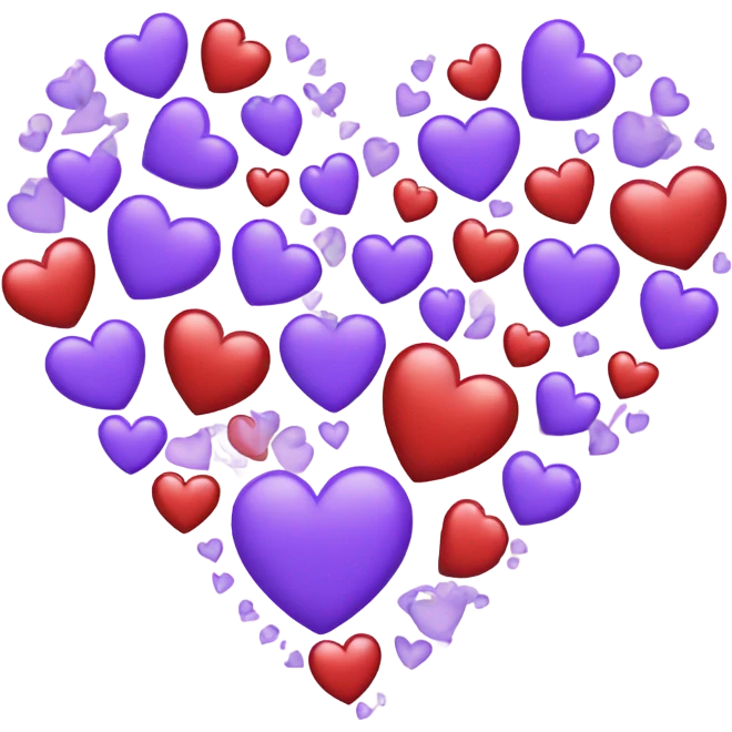 Hearts all over emoji