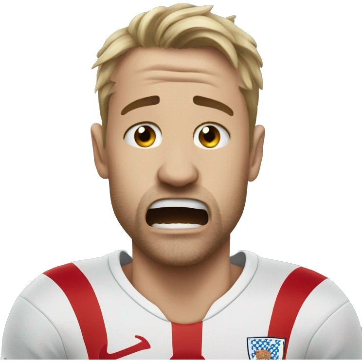 England crying because of football emoji