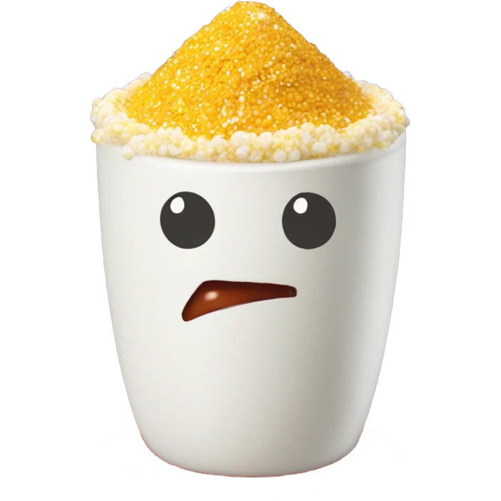 Elote en vaso con mayonesa and sprinkle chili powder  emoji