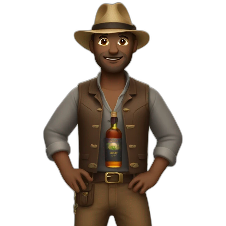 Man with rum emoji