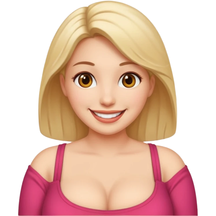 Woman with big boobs emoji