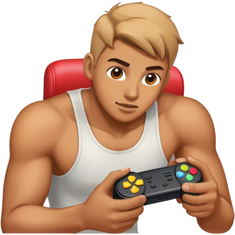 Gamer playing video games emoji