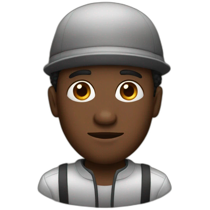A black man wearing a kippa emoji