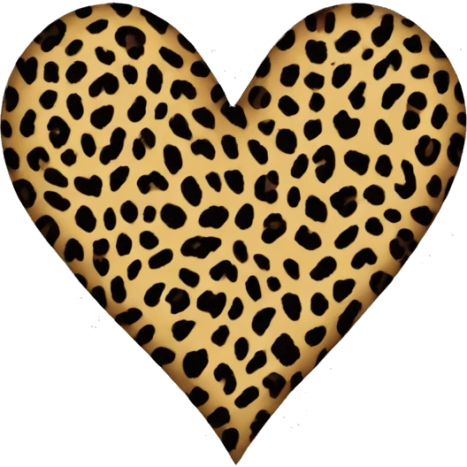 Leopard print heart emoji