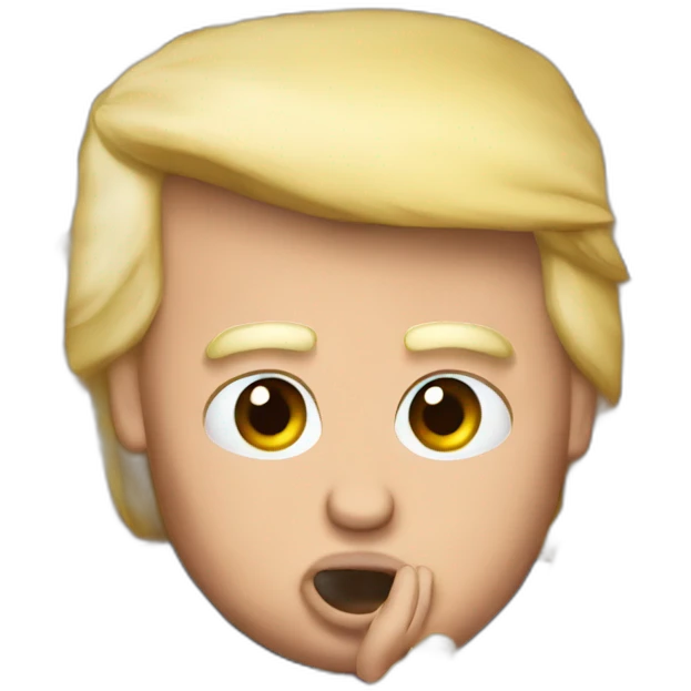 Trump eating chickpea emoji