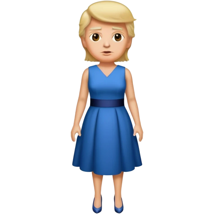 Donald Trump in a dress emoji