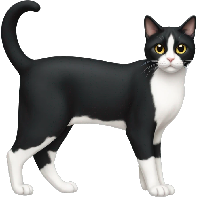 Tuxedo Cat Breed Full Body emoji