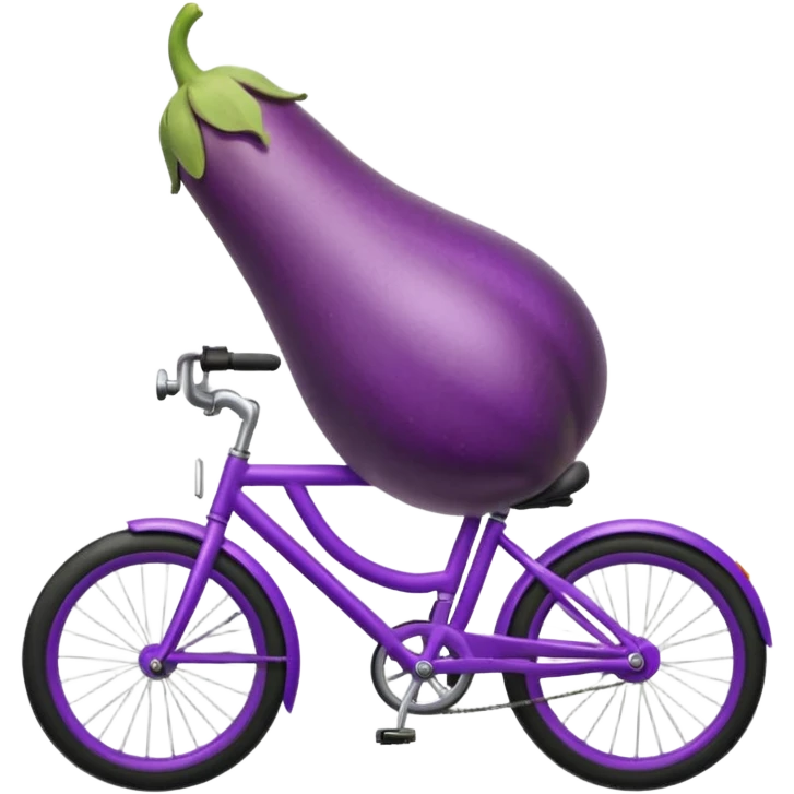 A eggplant riding a bicycle emoji