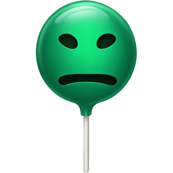 Dark green lollipop emoji