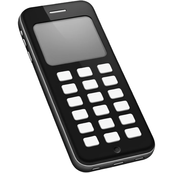 telefóno movil viejo sin emoji simple minimalista no tan viejo y sin color mas simple emoji