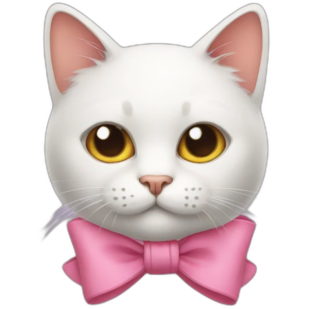cat with a bow on it emoji