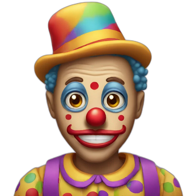 clown with big eyess emoji