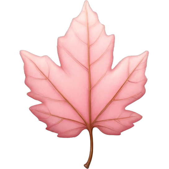 Light pink autumn leaf emoji