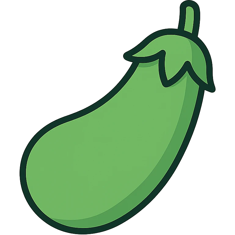 green eggplant emoji
