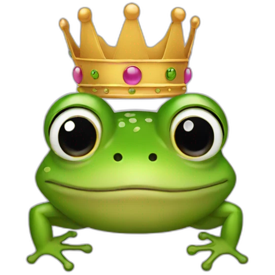 Frog crown emoji