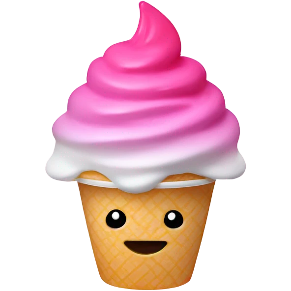 Pink ombre frozen yogurt  emoji