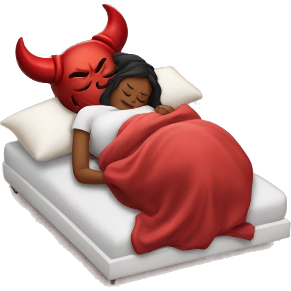 sleeping woman devil emoji