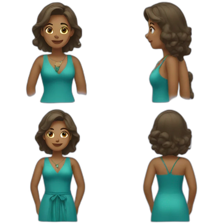 A woman dressing up  emoji