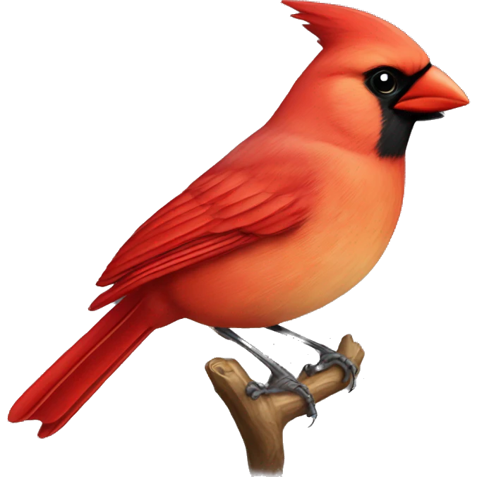 Cardinal bird emoji