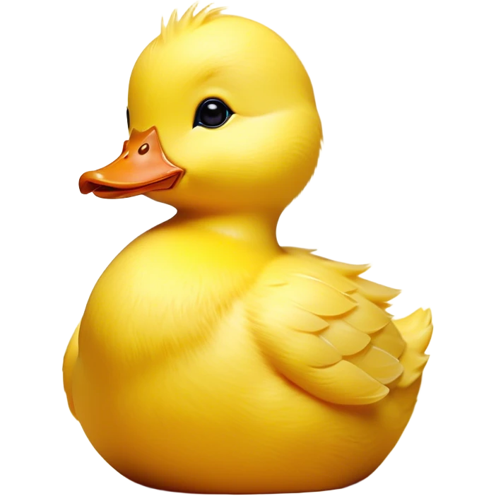 Cinematic Noble Yellow Baby Duck Portrait Emoji, Poised and regal, with a tiny, delicate build and a vibrant, well-groomed bright yellow downy coat, deep-set soulful bright eyes, Simplified yet sharp and sophisticated features, highly detailed, glowing with a soft, dignified glow, high shine, intelligent and charming, stylized with an air of youthful elegance, focused and attentive, soft glowing outline, capturing the essence of a watchful and confident little duckling, so majestic it feels as though it could peep out of the screen with effortless authority! emoji