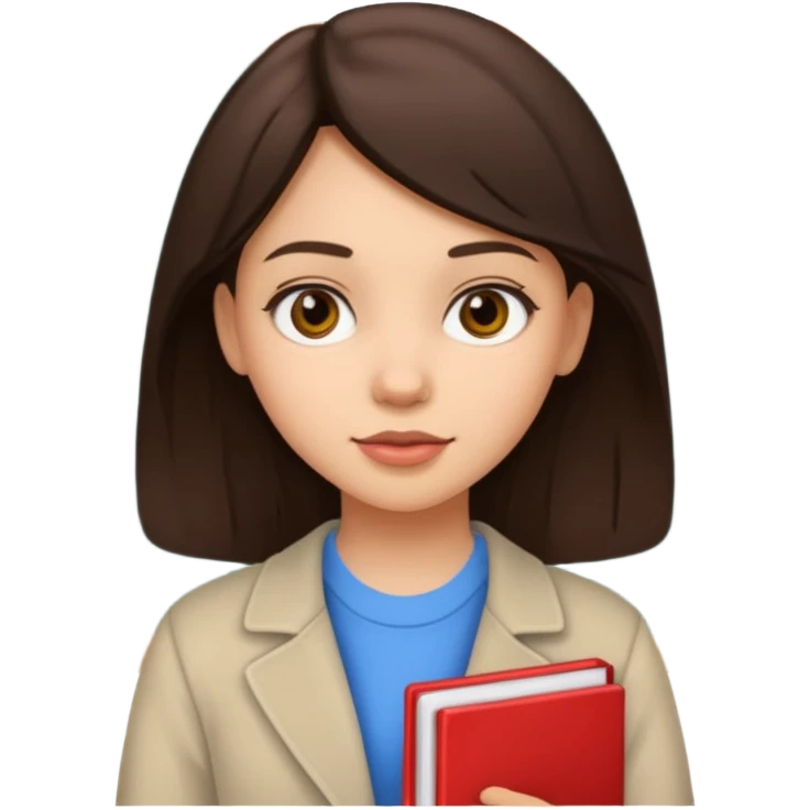 Girl at school brunette  emoji
