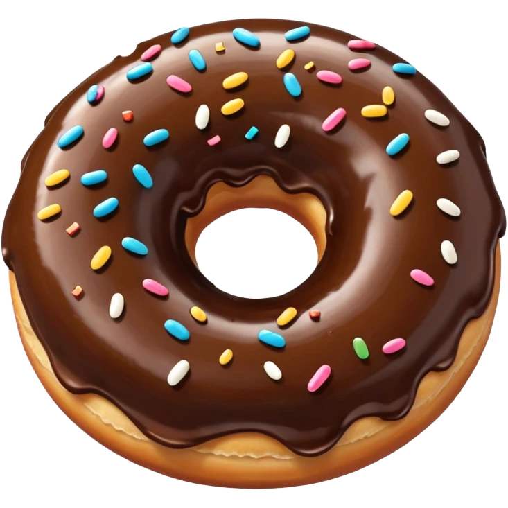 Donut with chocolate  emoji