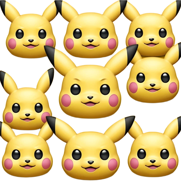 tạo cho tôi emoji khuôn mặt AI hơi hướng về biểu cảm của nhân vật pikachu emoji