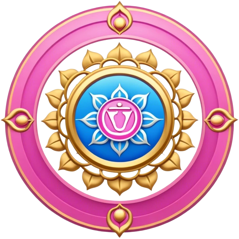 Vishuddha chakra is blue pink gold emoji