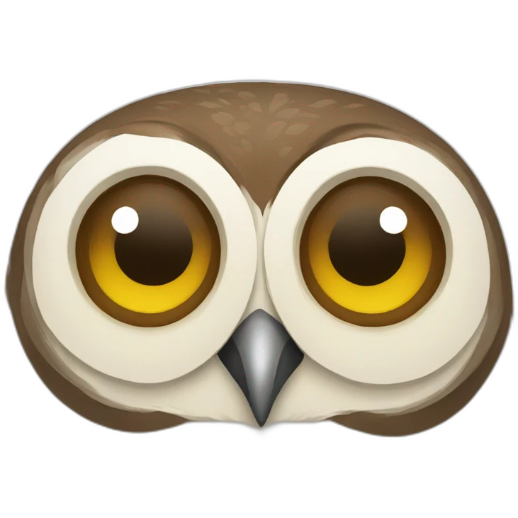 Owl With a smile  emoji