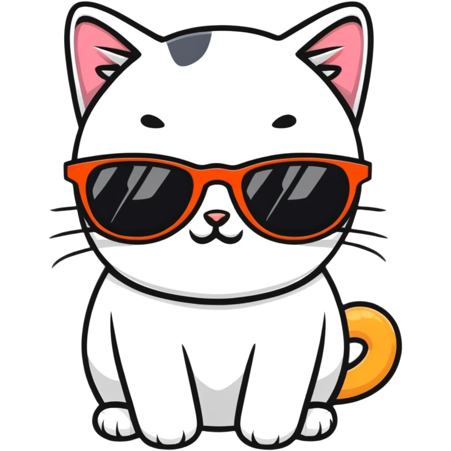 Cat with sunglasses emoji