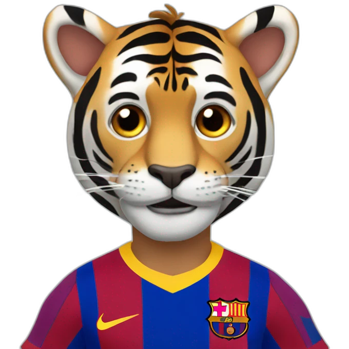 Tigre à côté de messi emoji