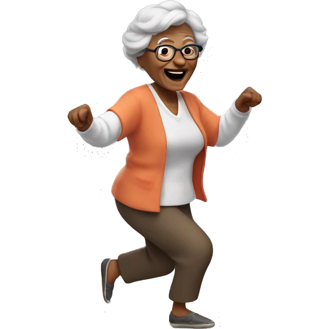 Grandma dancing emoji