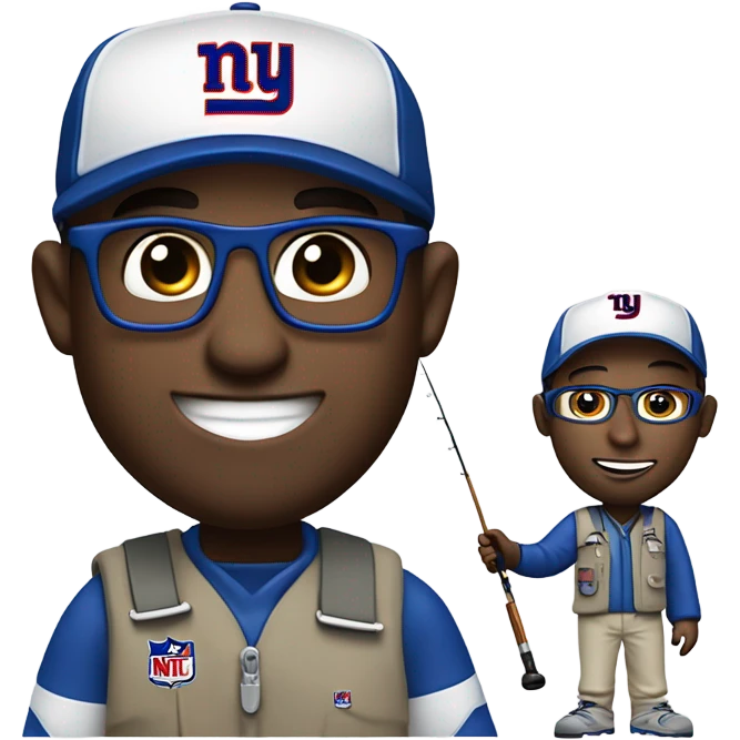 Anesthesiologist father husband flyfshing New York giants emoji