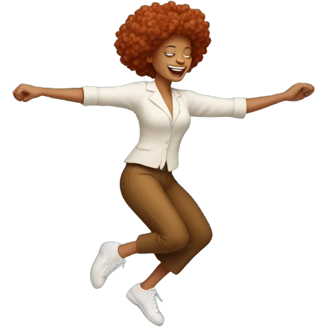 dance jazzy and it’s Auburn hair emoji