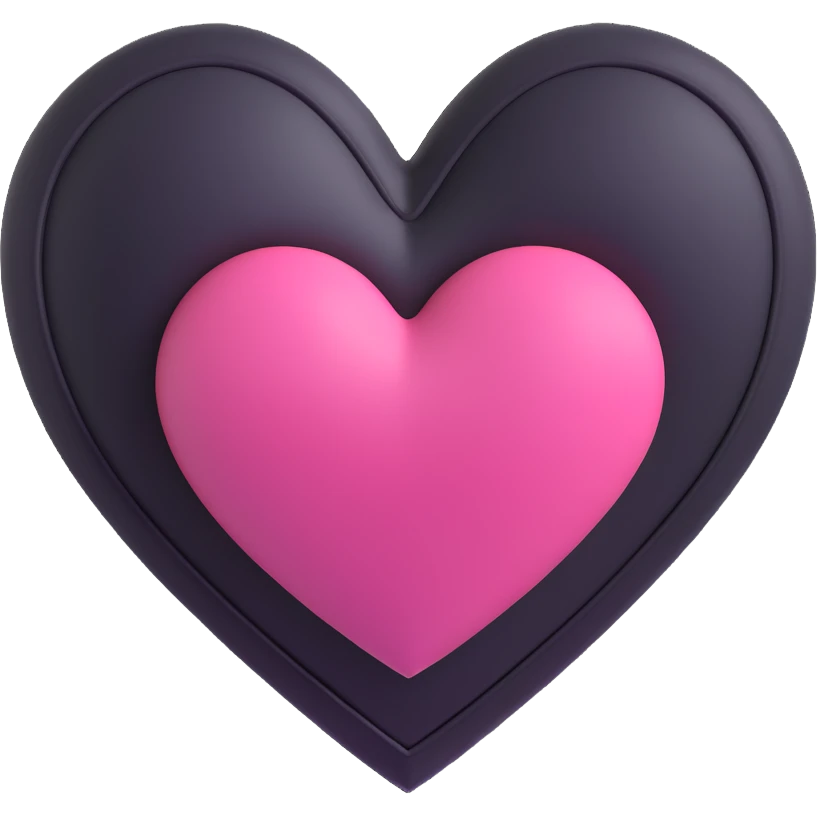 BLACKPINK-inspired gothic heart ,  hearts, black and pink, cute,  emoji