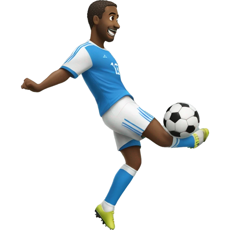 Soccer player doing bicycle kick emoji