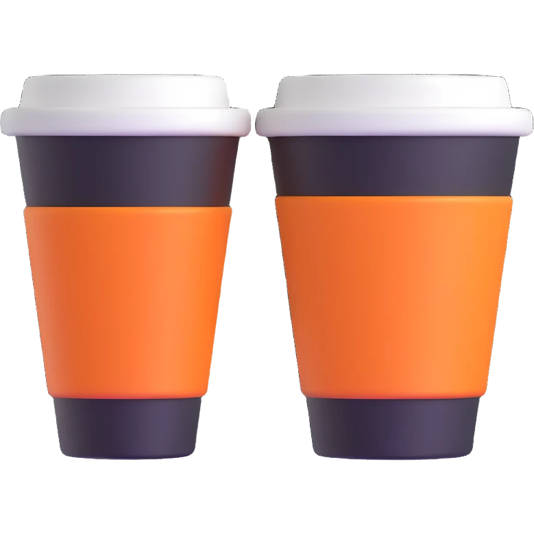 two styrofoam cups emoji