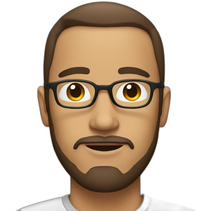 software engineer without glasses and beard emoji